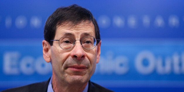Maurice Obstfeld, chief economist at the International Monetary Fund (IMF), speaks during a news conference at the Bank of England (BOE) in the City of London, U.K., on Tuesday, Jan. 19, 2016. The IMF cut its world growth outlook, as the commodities slump and political gridlock push Brazil deeper into recession, plunging oil prices hobble Mideast crude producers, and the rising dollar curbs U.S. prospects. Photographer: Chris Ratcliffe/Bloomberg via Getty Images