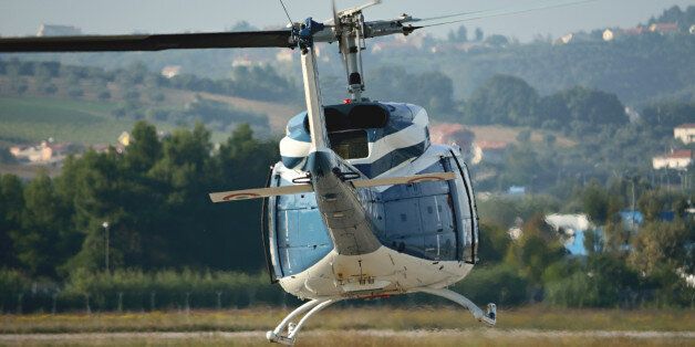 elicopter take off on airport