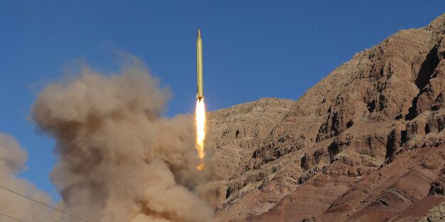 TOPSHOT - A long-range Qadr ballistic missile is launched in the Alborz mountain range in northern Iran on March 9, 2016.Iran said its armed forces had fired two more ballistic missiles as it continued tests in defiance of US warnings. / AFP / TASNIM NEWS / Mahmood Hosseini (Photo credit should read MAHMOOD HOSSEINI/AFP/Getty Images)