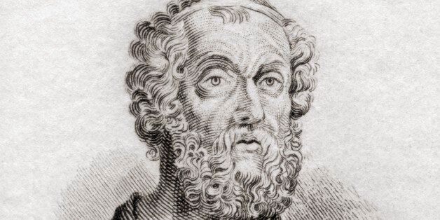 Homer. Greek Epic Poet. From Crabb's Historical Dictionary Published 1825. (Photo by: Universal History Archive/UIG via Getty Images)