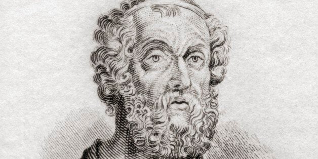 Homer. Greek Epic Poet. From Crabb's Historical Dictionary Published 1825. (Photo by: Universal History Archive/UIG via Getty Images)