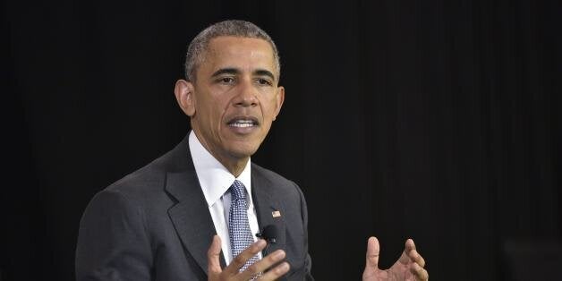 US President Barack Obama takes part in a discussion on the Supreme Court and the country's judicial system at the University of Chicago Law School, in Chicago on April 7, 2016. / AFP / Mandel Ngan (Photo credit should read MANDEL NGAN/AFP/Getty Images)