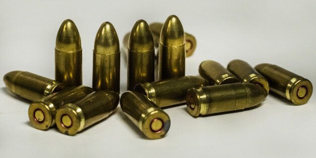 Unmarked bullets, made by Cavim and issued to police officers, are arranged for a photograph in Caracas, Venezuela, on Thursday, March 12, 2015. The Venezuelan military's failure to comply with bullet coding laws is fueling the world's second-highest murder rate and enriching black market speculators, according to lawmakers, police officers and activists. Photographer: Meridith Kohut/Bloomberg via Getty Images