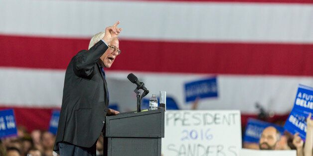 Democratic presidential candidate Sen. Bernie Sanders speaks at a campaign stop Saturday, March 26, 2016, in Madison, Wis. (AP Photo/Andy Manis)