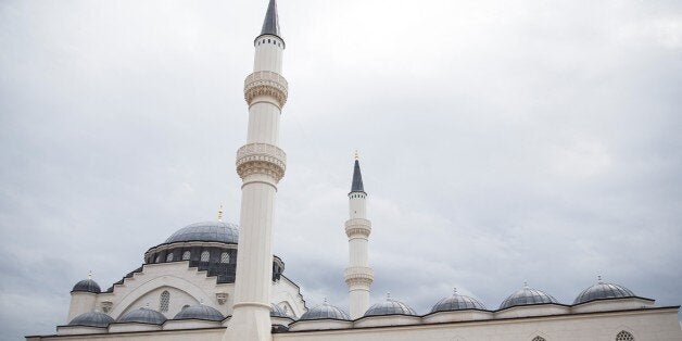 WASHINGTON, USA - MARCH 25: Washington area Muslims gather at the Diyanet Center of America for friday prayer in Lanham, Maryland, USA on March 25, 2016. (Photo by Samuel Corum/Anadolu Agency/Getty Images)