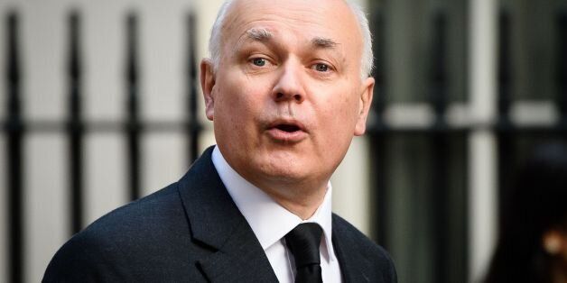 British Work and Pensions Secretary Iain Duncan Smith arrives to attend a pre-Budget cabinet meeting at Downing Street in London, on March 16, 2016.British finance minister George Osborne will unveil Wednesday his annual budget, with more austerity pain as the global economic outlook darkens, but will pledge more cash for education and infrastructure. / AFP / LEON NEAL (Photo credit should read LEON NEAL/AFP/Getty Images)