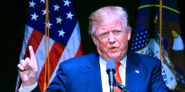 Republican presidential candidate Donald Trump speaks at a campaign rally Friday, March 18, 2016, in Salt Lake City. (AP Photo/John Locher)