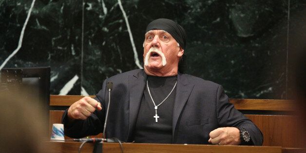 ST PETERSBURG, FL - MARCH 08: NY POST OUT Terry Bollea, aka Hulk Hogan, testifies in court during his trial against Gawker Media at the Pinellas County Courthouse on March 8, 2016 in St Petersburg, Florida. Bollea is taking legal action against Gawker in a USD 100 million lawsuit for releasing a video of him having sex with his best friends wife. (Photo by John Pendygraft-Pool/Getty Images)