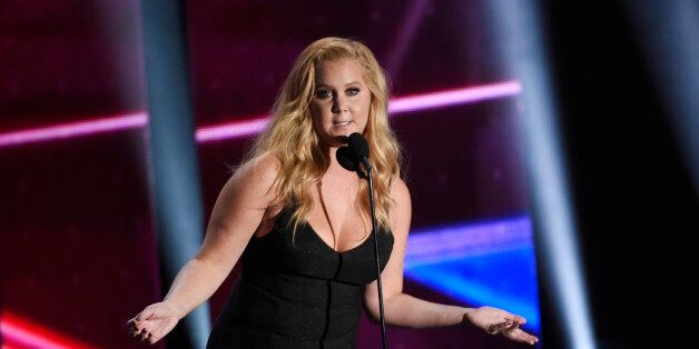 Honoree Amy Schumer addresses the audience at the 2015 BAFTA Los Angeles Britannia Awards at the Beverly Hilton on Friday, Oct. 30, 2015, in Beverly Hills, Calif. (Photo by Chris Pizzello/Invision/AP)
