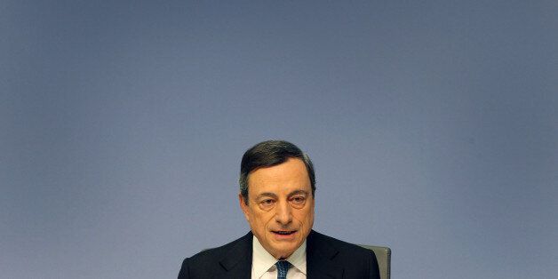 Mario Draghi, President of the European Central Bank (ECB), addresses the media during a press conference following the meeting of the Governing Council in Frankfurt am Main, western Germany, on March 10, 2016.The European Central Bank cut all three of its key interest rates and beefed up its controversial asset purchase programme in a bid to kickstart chronically low inflation in the euro area. / AFP / DANIEL ROLAND (Photo credit should read DANIEL ROLAND/AFP/Getty Images)