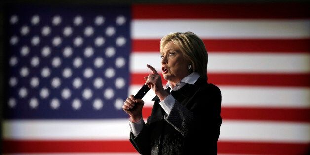 Democratic presidential candidate Hillary Clinton speaks during a rally at the Charles H. Wright Museum of African American History, Monday, March 7, 2016, in Detroit, Mich. (AP Photo/Charlie Neibergall)
