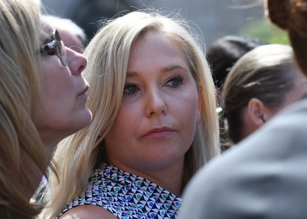 Alleged Jeffrey Epstein victim Virginia Guiffre exits federal court in Manhattan, New York on August 27, 2019. Photo by Louis Lanzano /Sipa USA