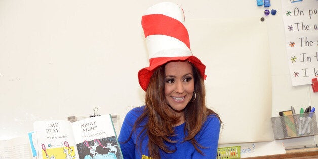 LOS ANGELES, CA - MARCH 03: KNBC newscaster Annette Arreola reads to students for SAG-AFTRA Foundation BookPALS celebrate Read Across America on March 3, 2016 in Los Angeles, California. (Photo by Angela Weiss/Getty Images for SAG-AFTRA Foundation)