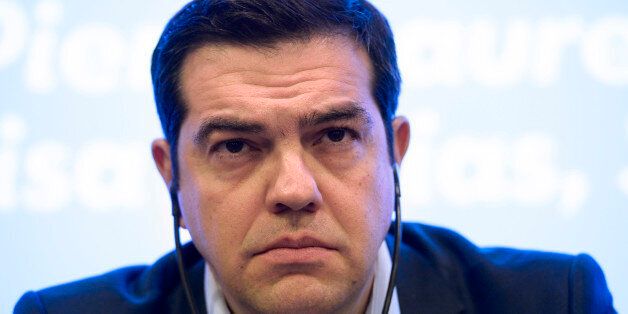 Greek Prime Minister Alexis Tsipras is pictured during a press conference in Paris on March 11, 2016 ahead of European leaders conference in Paris on European Union issues. / AFP / BERTRAND GUAY (Photo credit should read BERTRAND GUAY/AFP/Getty Images)