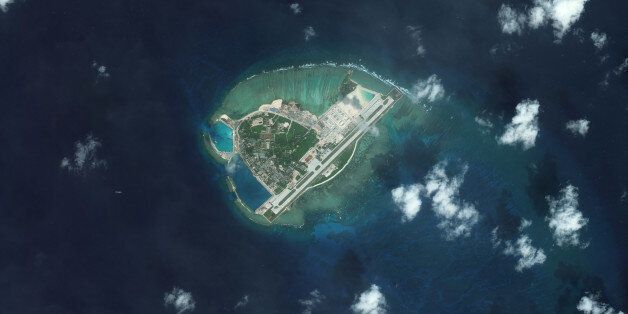 WOODY ISLAND, SOUTH CHINA SEA - JANUARY 9, 2016: DigitalGlobe overview imagery from 09 January 2016 of Woody Island. Woody Island is also known as Yongxing Island and Phu Lam Island and is the largest of the Paracel Islands in the South China Sea. It has been under the control of the People's Republic of China since 1956. (Photo DigitalGlobe via Getty Images)