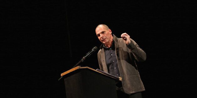 BERLIN, GERMANY - FEBRUARY 09: Former Greek Finance Minister Yanis Varoufakis speaks at the official launch of the Democracy in Europe Movement 2025 (DiEM25) at the Volksbuehne theater on February 9, 2016 in Berlin, Germany. Veroufakis is co-founding the new political movement together with other left-leaning politicians and thinkers from across Europe. Veroufakis said he sees Europe in danger of disintegration due to a rise in nationalism among some states not unsimilar to the rise of national