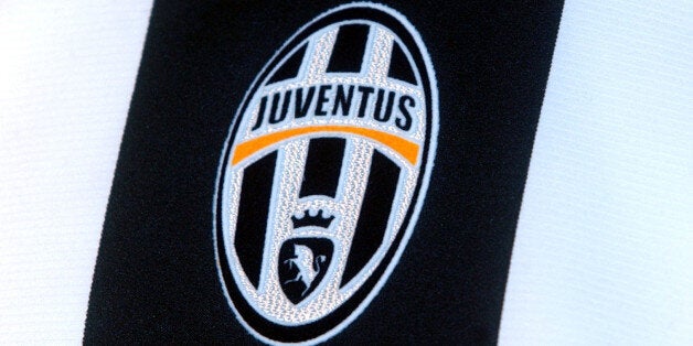 The new Juventus team logo on a jersey presented in Lisbon, Portugal, Wednesday June 23, 2004. (AP Photo/Corrado Giambalvo)