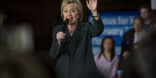Hillary Clinton, former Secretary of State and 2016 Democratic presidential candidate, speaks during a campaign rally at the Clark County Government Center Amphitheater in Las Vegas, Nevada, U.S., on Friday, Feb. 19, 2016. Two key presidential contests on opposite ends of the nation come down to their final full day Friday, ahead of weekend elections that will shape the tone and duration of the Republican and Democratic races with Clinton and Bernie Sanders competing in the Nevada caucuses. Phot