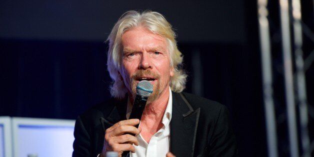LOS ANGELES, CA - FEBRUARY 15: Sir Richard Branson speaks at the City Gala Fundraiser 2016 at The Playboy Mansion on February 15, 2016 in Los Angeles, California. (Photo by Earl Gibson III/Getty Images)