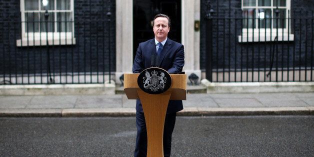 LONDON, ENGLAND - FEBRUARY 20: British Prime Minister David Cameron speaks outside 10 Downing Street on February 20, 2016 in London, England. Mr Cameron has returned to London after securing a deal following two days of talks with European leaders in Brussels regarding Britain's relationship with the EU. He said the deal will give the United Kingdom 'special status' within the EU. An in/out referendum on EU membership is expected as early as June this year. (Photo by Carl Court/Getty Images)