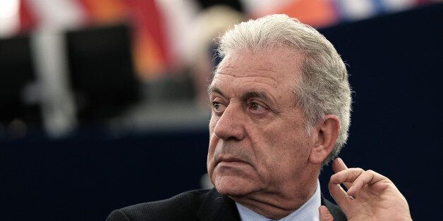 EU Commissioner for Migration Dimitris Avramopoulos attends a debate on migration at the European Parliament in Strasbourg, eastern France, on February 02, 2016. / AFP / FREDERICK FLORIN (Photo credit should read FREDERICK FLORIN/AFP/Getty Images)
