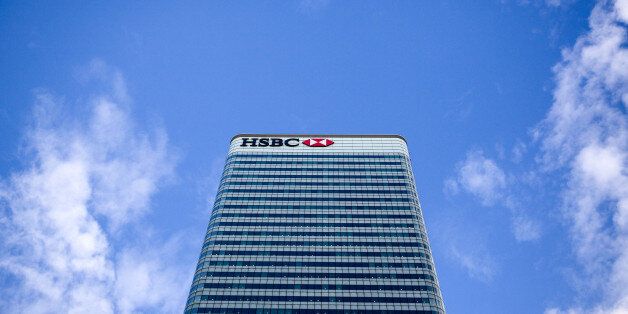 The HSBC Holdings Plc headquarters sits in the Canary Wharf business, financial and shopping district of London, U.K., on Wednesday, Oct. 28, 2015. Europe's largest bank started considering whether to uproot its headquarters from London this year with the board mulling a rising tax burden, tougher regulation and the risk of Britain exiting the European Union in a referendum. Photographer: Simon Dawson/Bloomberg via Getty Images