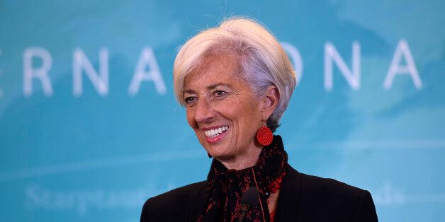 International Monetary Fund (IMF) Managing Director Christine Lagarde speaks during a news conference at the IMF in Washington, Monday, Nov. 30, 2015, to announce the Chinese yuan will join a basket of the world's leading currencies. (AP Photo/Susan Walsh)