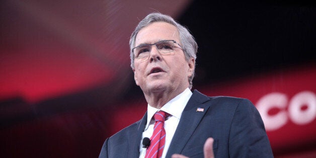 Former Governor Jeb Bush of Florida speaking at the 2015 Conservative Political Action Conference (CPAC) in National Harbor, Maryland.Please attribute to Gage Skidmore if used elsewhere.