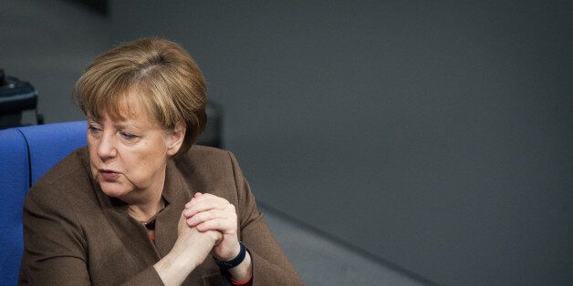 BERLIN, GERMANY - JANUARY 28: German Chancellor Angela Merkel during the meeting of the Bundestag on January 28, 2016 in Berlin. (Photo by Florian Gaertner/Photothek via Getty Images)