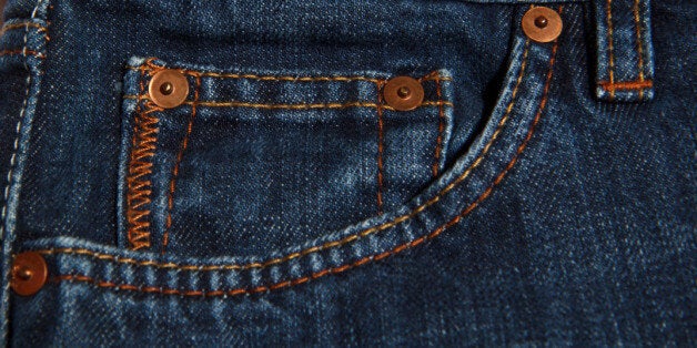 classic design jeans small and big pockets