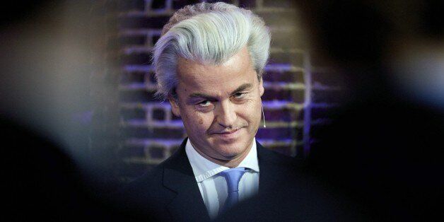 Dutch far-right Freedom Party leader Geert Wilders poses after being named politician of the year by Dutch TV show EenVandaag in The Hague on December 14, 2015. Wilders, who had previously won in 2010 and 2013, received a quarter of over 37,000 votes. / AFP / ANP / Martijn Beekman (Photo credit should read MARTIJN BEEKMAN/AFP/Getty Images)