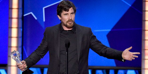 Christian Bale accepts the award for best actor in a comedy for âThe Big Shortâ at the 21st annual Critics' Choice Awards at the Barker Hangar on Sunday, Jan. 17, 2016, in Santa Monica, Calif. (Photo by Chris Pizzello/Invision/AP)