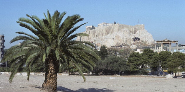 'A seldom clear day in Athens, Greece.'