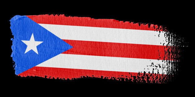 Brushstroke Flag Puerto Rico