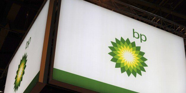A picture shows the logo of British energy giant BP during the World Gas Conference exhibition in Paris on June 2, 2015. AFP PHOTO / ERIC PIERMONT (Photo credit should read ERIC PIERMONT/AFP/Getty Images)