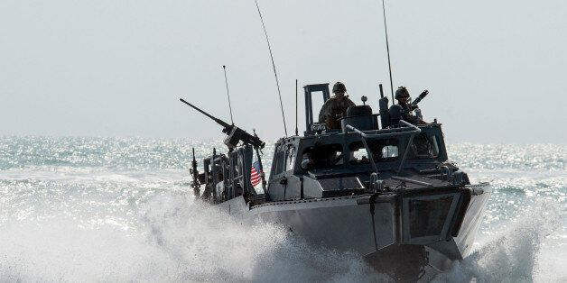 This Nov. 2, 2015, image provided by the U.S. Navy, shows Riverine Command Boat (RCB) 805 in the Persian Gulf. Iran was holding 10 U.S. Navy sailors and their two boats, similar to the one in this picture, on Jan. 12, 2016, after the boats had mechanical problems and drifted into Iranian waters. American officials have received assurances from Tehran that they will be returned safely and promptly. (Torrey W. Lee/U.S. Navy via AP)