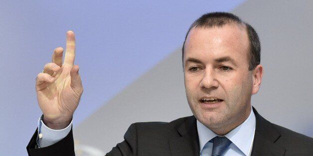 German European People's Party (EPP) chairman Manfred Weber delivers a speech during the European People's Party Statuary Congress in Madrid on October 22, 2015. The EPP congress, which groups conservative parties from across the EU, is expected to adopt a four-page resolution tonight that calls for improvements in the reception of migrants but also demands the strengthening of the EU's external borders. AFP PHOTO/ GERARD JULIEN (Photo credit should read GERARD JULIEN/AFP/Getty Images)