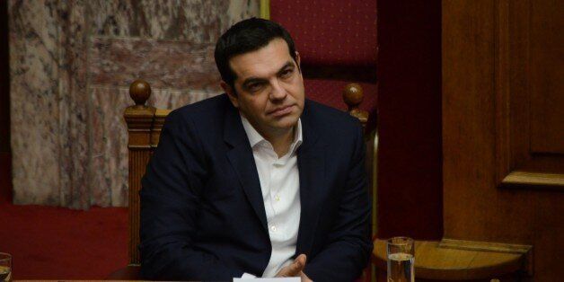 ATHENS, GREECE - 2015/12/06: Prime Minister of Greece Alexis Tsipras at the Greek parliament. Greek lawmakers voted for the 2016 Greek State Budget. (Photo by George Panagakis/Pacific Press/LightRocket via Getty Images)