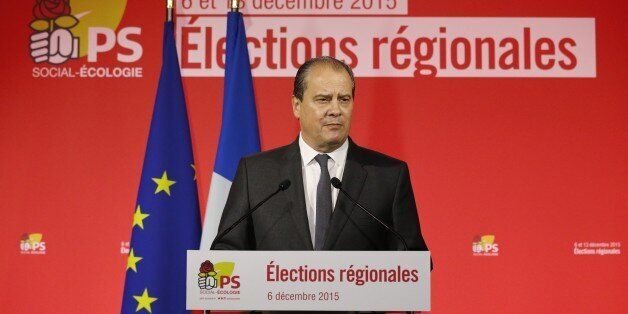 Socialist party (PS) first secretary Jean-Christophe Cambadelis delivers a speech after the announcement of the results of the first round of regional elections in Ile-de-France on December 6, 2015 in Paris. / AFP / MATTHIEU ALEXANDRE (Photo credit should read MATTHIEU ALEXANDRE/AFP/Getty Images)