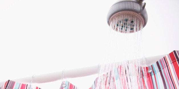 view into shower