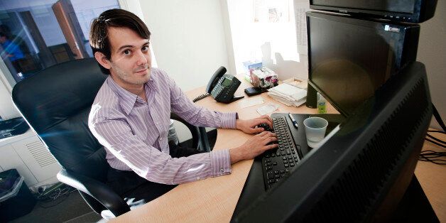 Martin Shkreli, chief investment officer of MSMB Capital Management, sits for a photograph in his office in New York, U.S., on Wednesday, Aug. 10, 2011. MSMB made an unsolicited $378 million takeover bid for Amag Pharmaceuticals Inc. and said it will fire the drugmaker's top management if successful. Photographer: Paul Taggart/Bloomberg via Getty Images ***Local Caption ** Martin Shkreli