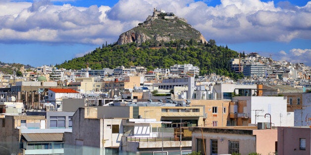 Folk houses besides Acropolis in Athens, Greece