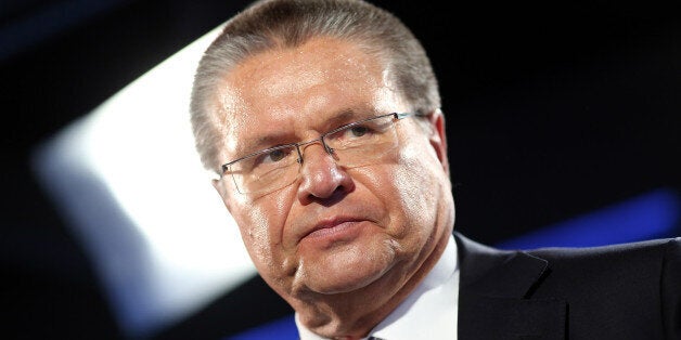 Alexey Ulyukaev, Russia's minister for economic development, pauses during a Bloomberg Television interview at the St. Petersburg International Economic Forum (SPIEF) in Saint Petersburg, Russia, on Thursday, June 18, 2015. SPIEF is an annual international conference dedicated to economic and business issues which takes place at the Lenexpo exhibition center June 18-20. Photographer: Chris Ratcliffe/Bloomberg via Getty Images