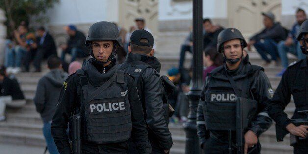 TUNIS, TUNISIA - NOVEMBER 18: Tunisian police take security measures at Avenue Habib Bourguiba in Tunisian capital on November 18, 2015, as Tunisia tightens security after deadly terror attacks in Paris. (Photo by Amine Landoulsi/Anadolu Agency/Getty Images)