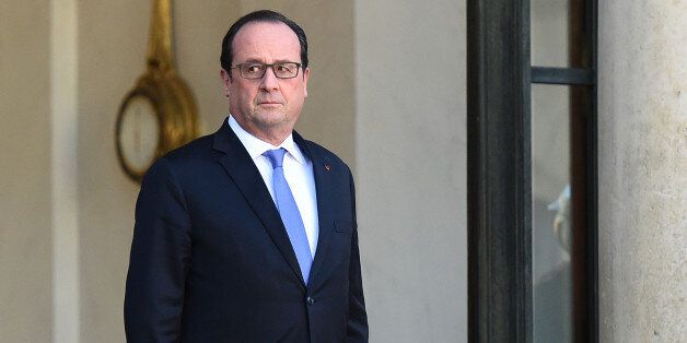French President Francois Hollande looks on following talks with the European Council president on November 23, 2015 at the Elysee Presidential Palace in Paris. President Francois Hollande said France would intensify its strikes against the Islamic State group in Syria, after he held talks in Paris Monday with British Prime Minister David Cameron. AFP PHOTO / STEPHANE DE SAKUTIN / AFP / STEPHANE DE SAKUTIN (Photo credit should read STEPHANE DE SAKUTIN/AFP/Getty Images)