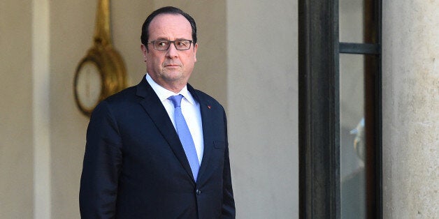 French President Francois Hollande looks on following talks with the European Council president on November 23, 2015 at the Elysee Presidential Palace in Paris. President Francois Hollande said France would intensify its strikes against the Islamic State group in Syria, after he held talks in Paris Monday with British Prime Minister David Cameron. AFP PHOTO / STEPHANE DE SAKUTIN / AFP / STEPHANE DE SAKUTIN (Photo credit should read STEPHANE DE SAKUTIN/AFP/Getty Images)