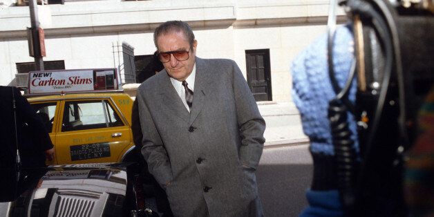 NEW YORK, NY - FEBRUARY 27: Paul Castellano, boss of the Gambino Crime Family, is photographed arriving for the 'Commission Trial' February 27, 1985 at the US Federal Courthouse in Manhattan, New York City. (Photo by Yvonne Hemsey/Getty Images)