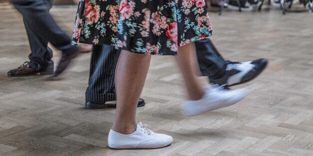 Walking in step with each other - Swing Dance Evening - taken at Swing Dance in Purley Surrey. 50's costumes