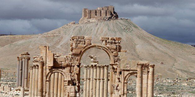 A picture taken on March 14, 2014 shows a partial view of the ancient oasis city of Palmyra, 215 kilometres northeast of Damascus. From the 1st to the 2nd century, the art and architecture of Palmyra, standing at the crossroads of several civilizations, married Graeco-Roman techniques with local traditions and Persian influences. AFP PHOTO/JOSEPH EID (Photo credit should read JOSEPH EID/AFP/Getty Images)
