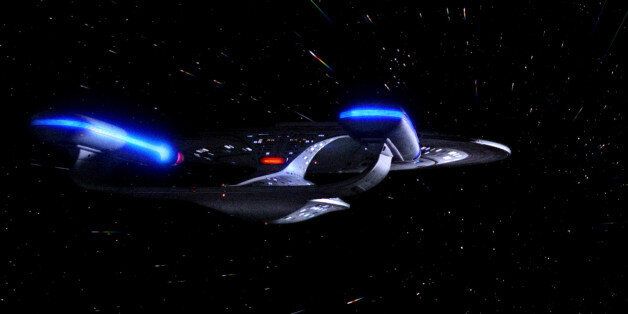 LOS ANGELES - APRIL 28: The USS Enterprise in the STAR TREK: THE NEXT GENERATION episode, 'Hollow Pursuits.' Original air date, April 28, 1990. Season 3, episode 21. Image is a screen grab. (CBS via Getty Images)